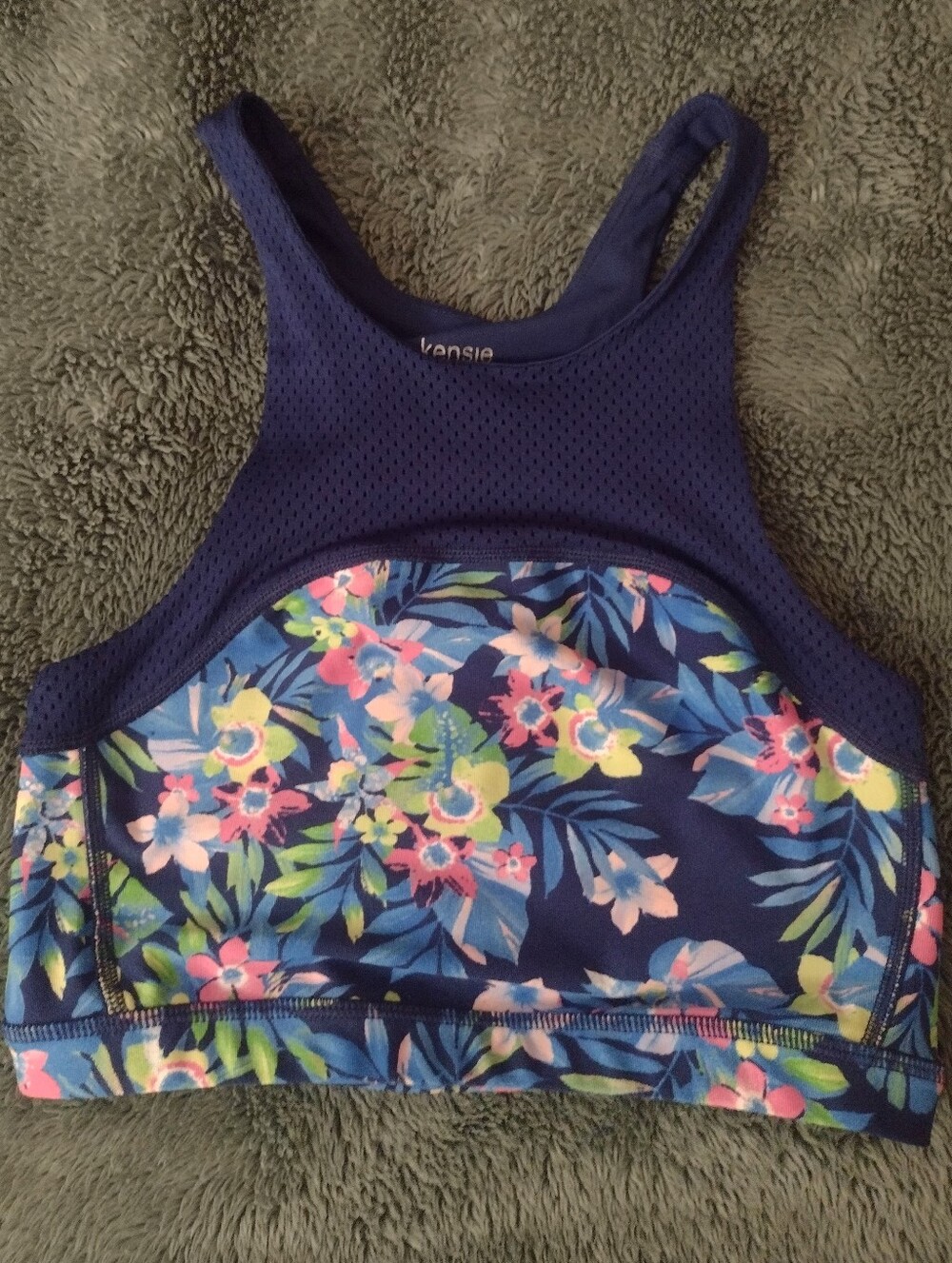 Kensie Performance Floral Sports Bra Women's Size XS